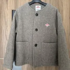 DANTON ダントン ウールライトパイル ウールモッサ カラーレスジャケット