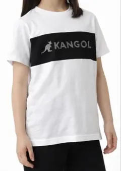 美品 KANGOL ロゴ Tシャツ ホワイト/ブラック