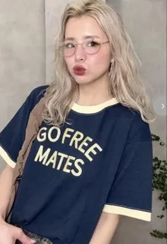 しまむらおなつロゴ刺繍リンガーTシャツのサムネイル