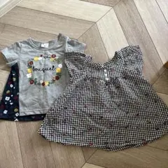 女の子 トップス　チュニック　花柄　さくらんぼ　95センチ　100センチ　夏服