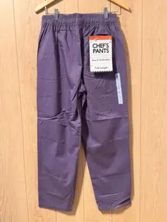 【S】新品 GU メンズ シェフパンツ パープル B3-786のサムネイル