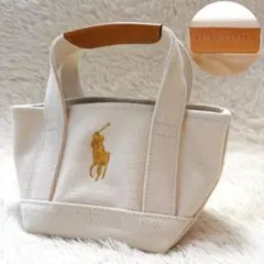 廃盤•希少•美品✨ポロラルフローレン ミニ キャンバスバッグ ポニーロゴ刺繍