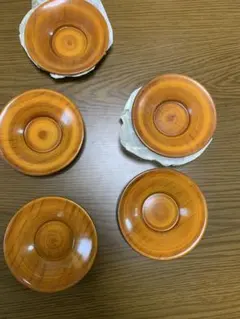 木目調 茶托 5枚セット
