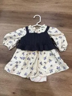 petitmain 花柄　ロンパース　80