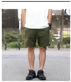 【新品未使用】木梨サイクルストレッチナイロンショートパンツ　カーキ