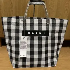 【新品タグ付】MARNI チェック柄 トートバッグ　エコバッグ