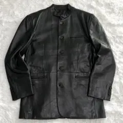 【美品 マオカラー】ミチコロンドン ラムレザー ジャケット 本革 メンズ y2k