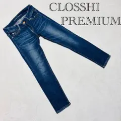 良品 オール CLOSSHI PREMIUM【S】デニムパンツ ネイビー 薄手