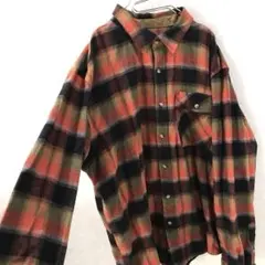 90s US古着 オンブレチェックシャツ ネルシャツ ビッグシルエット 2ＸＬ