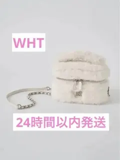 ダーリッチ darich フェイクファーショルダーミニバッグ WHT バニティ