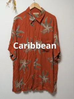 Caribbean シャツ トップス レーヨン ボタニカル 柄シャツのサムネイル