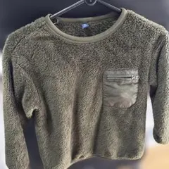 フリースジャケット 110cm オリーブグリーン