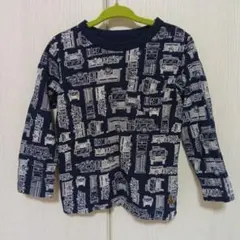 GAP　車プリント ネイビー 長袖Tシャツ 100cmのサムネイル