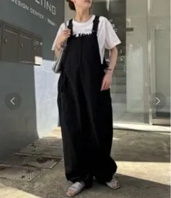 CIAOPANIC TYPY ドロストナイロンカーゴサロペット 黒