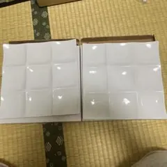 ホワイト 9区画 正方形皿 2枚セット