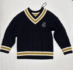 KHALITA ネイビー Vネックセーター