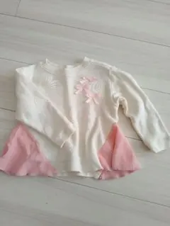 ピンクフリルトレーナー♡リボン付きのサムネイル