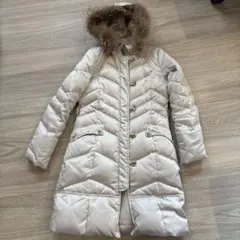 ダウンフードコート　アイボリーホワイト