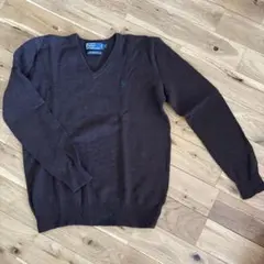 Polo by Ralph Lauren ブラウン Vネック セーター S