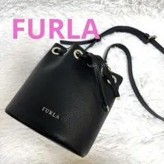 極美品✨フルラ イヴ ショルダーバッグ バケット ミニ 巾着 レザー ロゴ