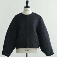 ohga ジャガード　フラワージャケット　ブラック