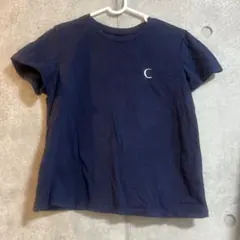 ネイビー 半袖Tシャツ ロゴ付き