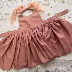 【MARLMARL】ピンク フリル付きエプロン