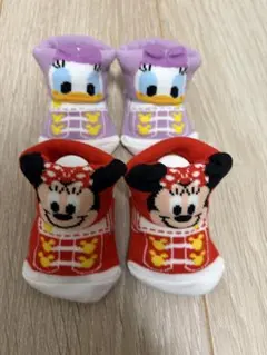 〈Disney〉 ミニー/デイジー ベビー靴下(9〜11cm)2足セット