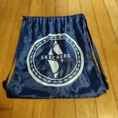 SKECHERS ナップサック 巾着袋 ネイビーブルー