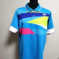 YONEX ストライプデザイン ポロシャツ　サイズＬ