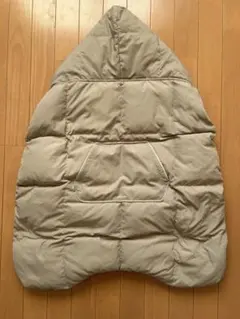 ダウン混であったかい！ベージュ フリース内張り 抱っこ紐カバー　防寒