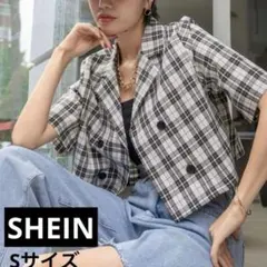 SHEIN チェック柄 オフショル 長袖 トップス - メルカリ