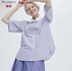 UNIQLO JW Anderson ストライプリラックスシャツ（半袖）