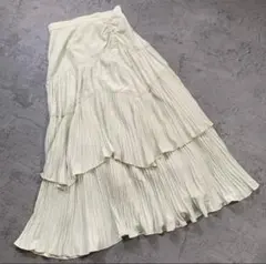 【SNIDEL】スナイデル（1）プリーツ フレア レイヤード ロングスカート