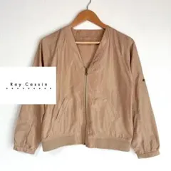 【美品】Ray Cassin スプリングコート 薄手ブルゾン ゴールドベージュ