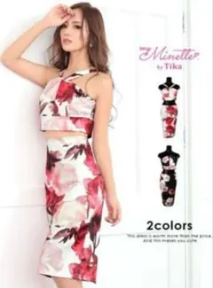 TIKA 花柄タイトドレス