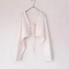 DAZY／柔らかボレロカーディガン／ベビーピンク／S