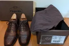 Church's diplomat セミブローグシューズダークブラウン UK6F