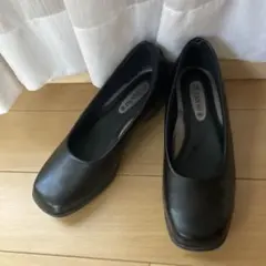 Pansy ブラック フラットパンプス 22.5 EEE