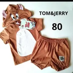 トムとジェリー　ジェリー　なりきりセットアップ　コスプレ　パーカー　80　新品