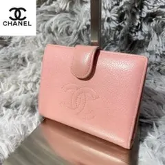 [大人気]　シャネル　ＣＨＡＮＥＬ　財布　ココマーク　二つ折り　ピンクのサムネイル
