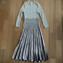 アンドクチュール　ラメロングニットワンピース