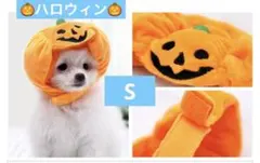 ハロウィン　ペット　かぼちゃ　帽子　コスプレ　イベント　小型犬　猫　犬　S