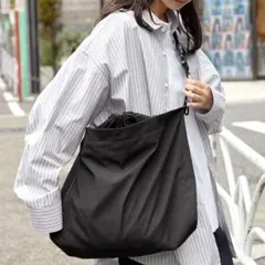 2WAY ナイロン ドローストリングDカン付 ビッグショルダーバッグ