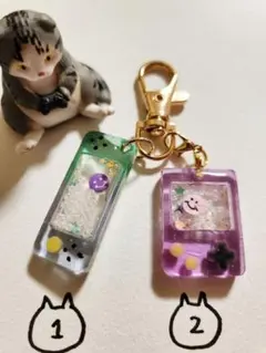 #ゲーム機　コントローラ　シェイカー　キーホルダーその3　パープル