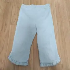 petit main フリル付きデニム風パンツ