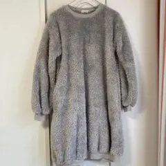 branshes グレー フリース 長袖ワンピース 150