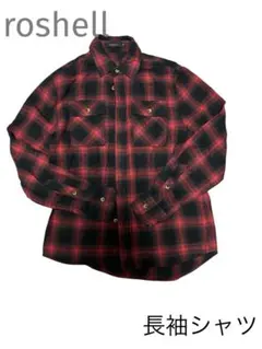 レッド/ブラック チェック フラン長袖シャツ Mサイズ 【美品】のサムネイル