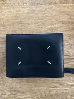 Maison Margiela/メゾンマルジェラ/ブラックレザー二つ折り財布