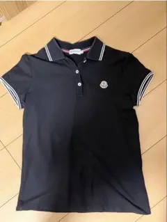 美品 MONCLER 半袖 ポロシャツ ブラック S - メルカリ